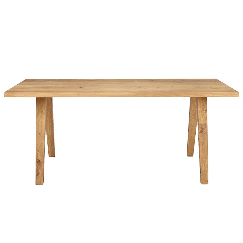 Simple Pine 4 Legs Dining Table Solid Wood Rectangle Furniture for Home