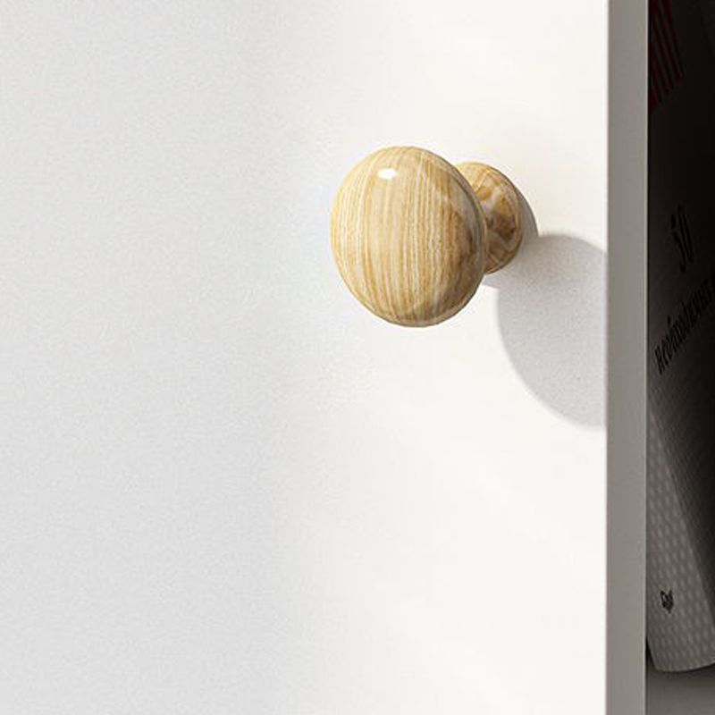 Contemporary Vertical Standard Bookcase Manufactured Wood Bookcase with Doors