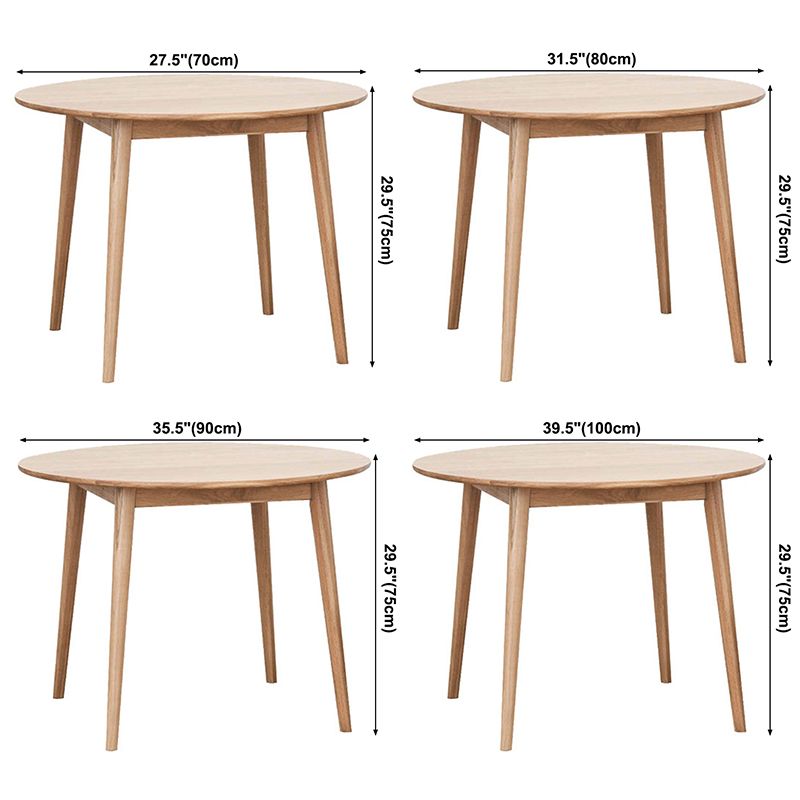 Round Pine vaste houten tafel moderne eettafel met 4 poten voor restaurant
