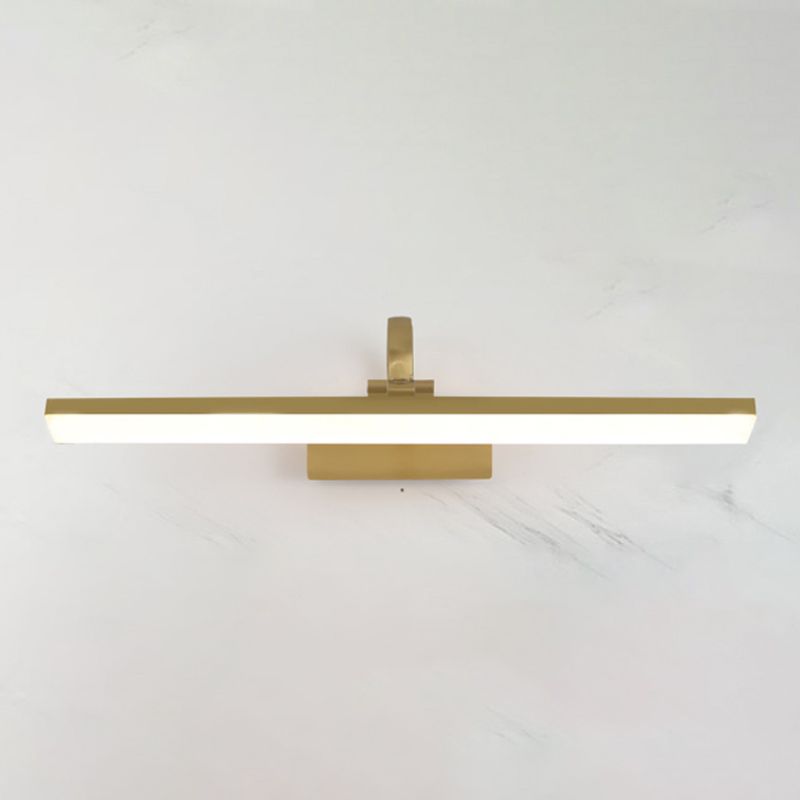 Linear Shape Contemporary Style Vanity Light Metal 1 Light LED Mirror Light for Bathroom