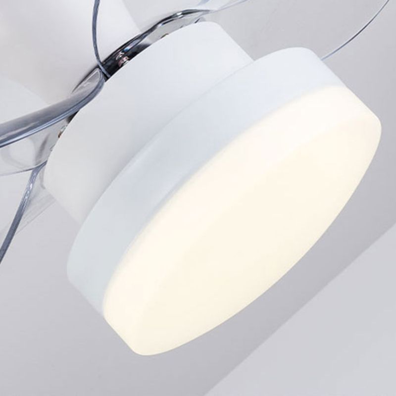 1 Light Ceiling Fan Light Modern Style Metal Ceiling Fan Lighting for Dining Room