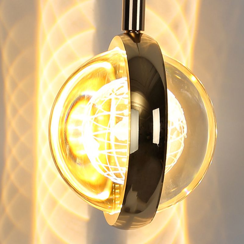 Ball Hanging Lights Modern Style Crystal 1 Light Pendant Light Kit