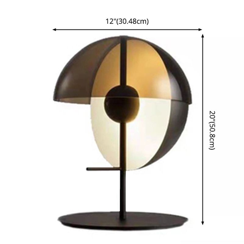 Post-modern Style Simplicity Glass Table Lamp Hemisphere Creative Lighting Fixture for Bedroom