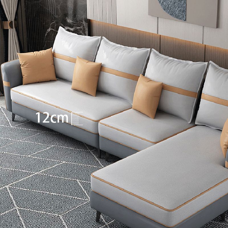 L-shape 4-seat 29.52" H Sectional Modern Flared Arm Sectional