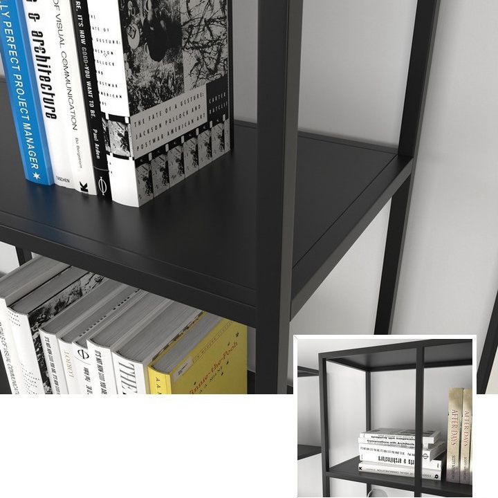 Metal Open Book Shelf Contemporary Home Shelf Bookcase with Shelves