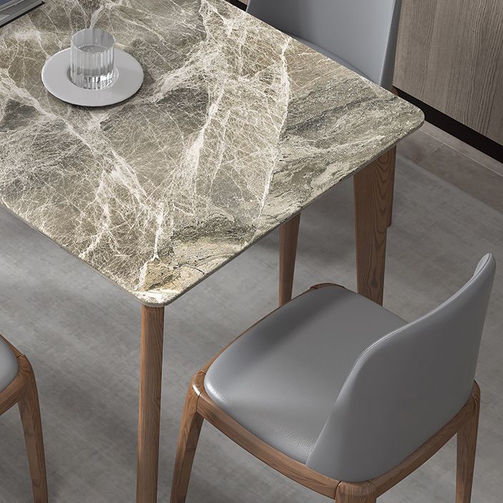 Sintered Stone Top Rechtecktisch mittelalterlich moderner Küchentisch mit 4 Beinen