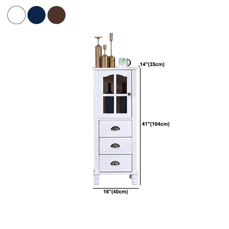 Mid-Century Modern Accent Cabinet with Solid Wood Turned Legs