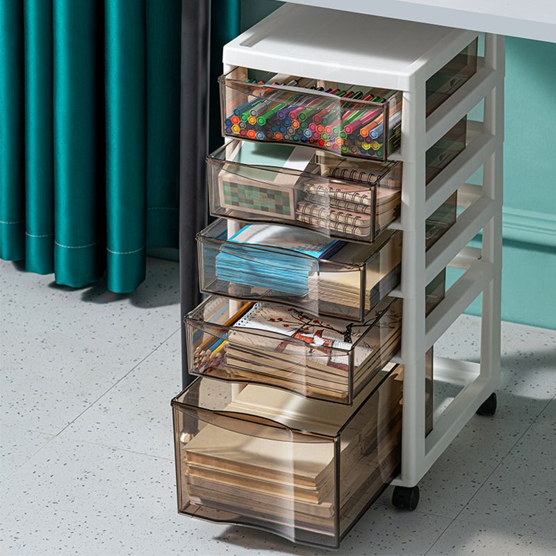 Modern Acrylic File Cabinet Plastic Acrylic File Cabinet with Wheels