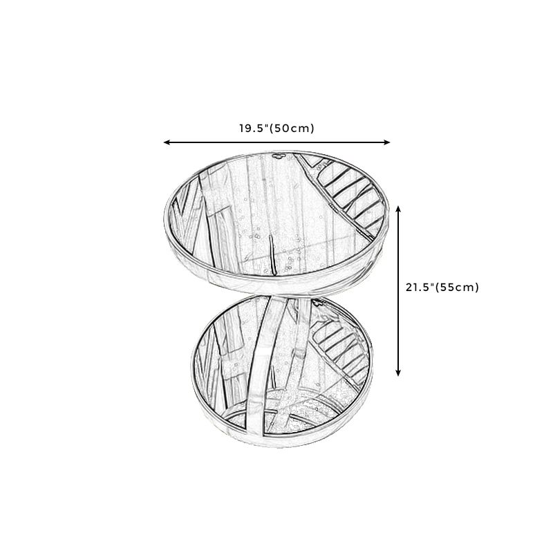 Round Stone Top Side End Table Frame Sofa Side End Table for Living Room