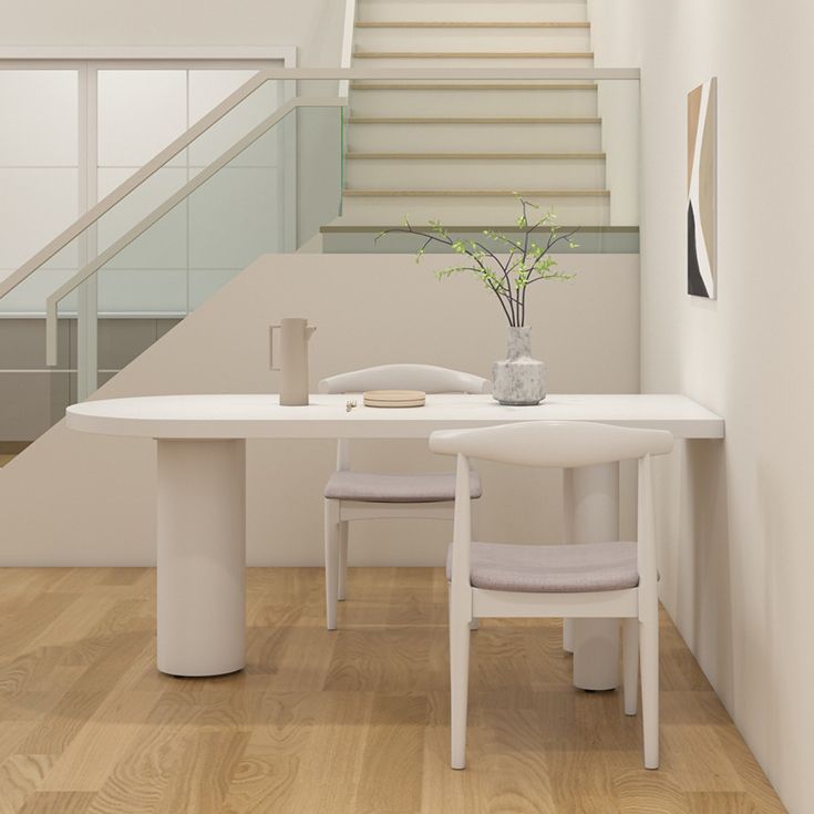 Free Form Solid Wood Table for Restaurant Modern Wood Table with 3 Legs