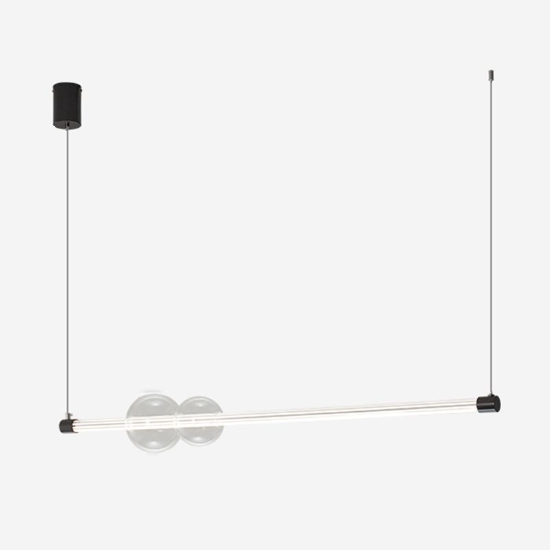 Clear Glass Ceiling Pendant Light Modern LED Kitchen Island Lighting Ideas