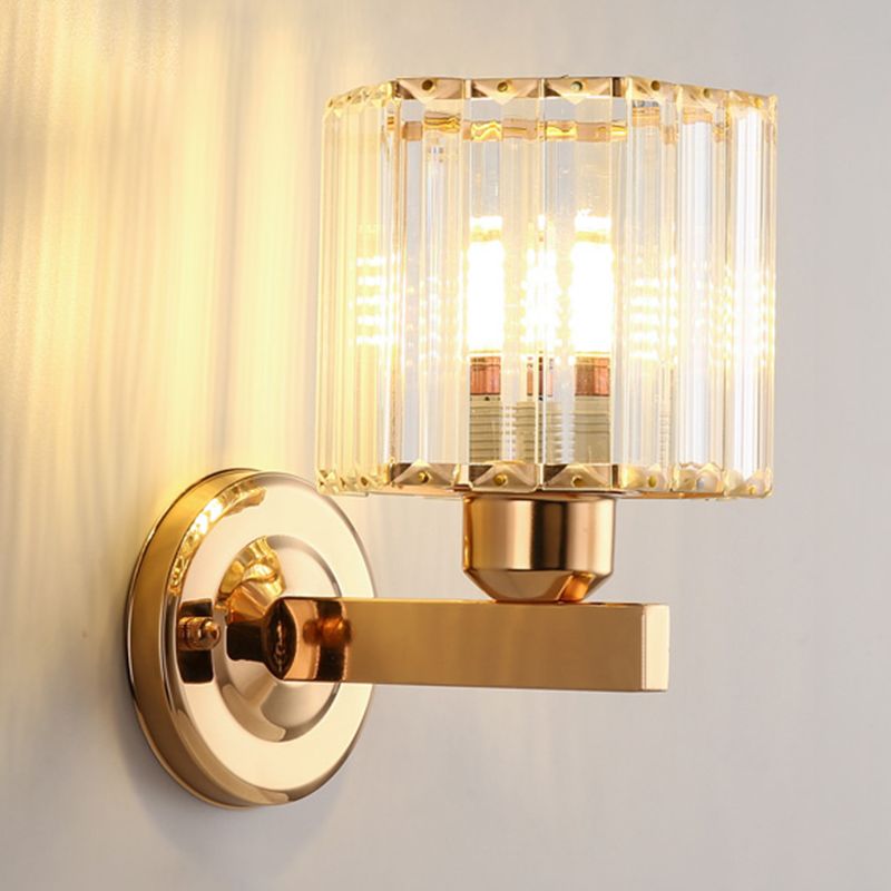 1 lumière géométrique murale lesmpes de style moderne des lumières murales cristallines en or