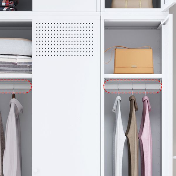 Contemporary Cabinet for Home Metallic Finish Storage Cabinet