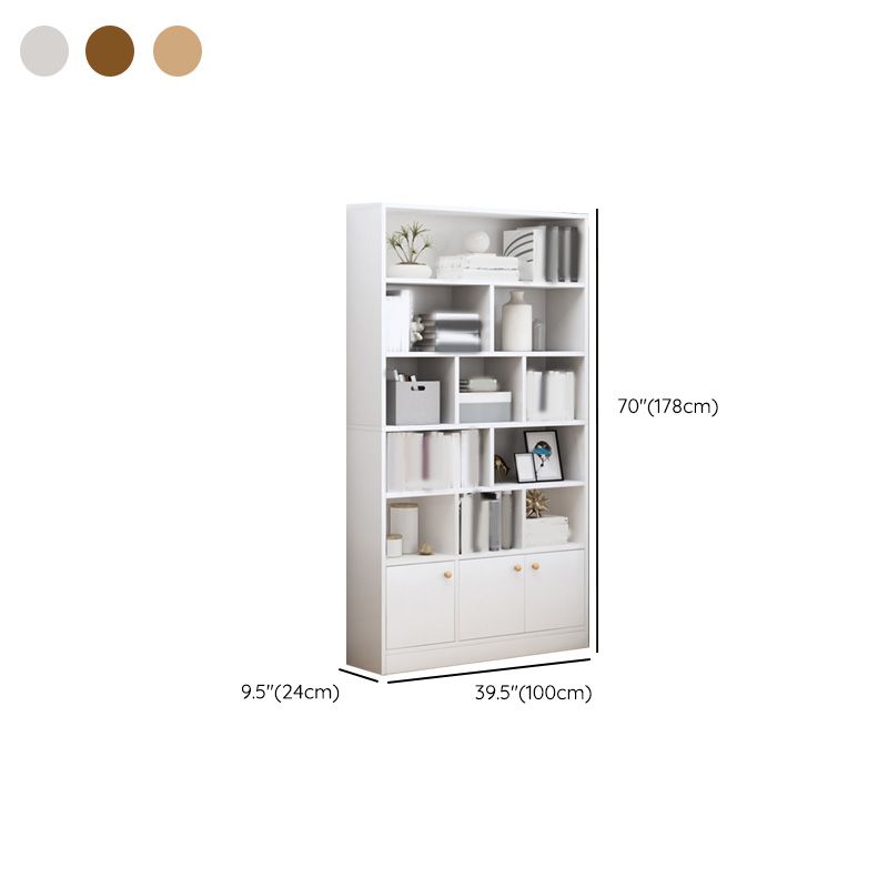 Contemporary Accent Cabinet with Wooden Shelves Rectangle Cabinet