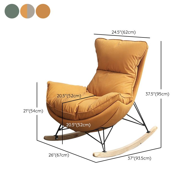 Modern Style Rocking Chair Indoor Sofa Rocking Chair with Cushion