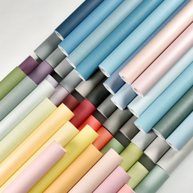Soft Color Minimalist Wallpaper Roll 57.1 sq ft Pure Color Patterned Wall Art for Bedroom