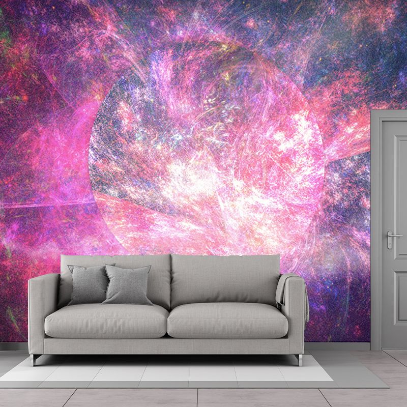 Outer Space Modern Style Mural Environment Friendly Wall Covering for Sleeping Room