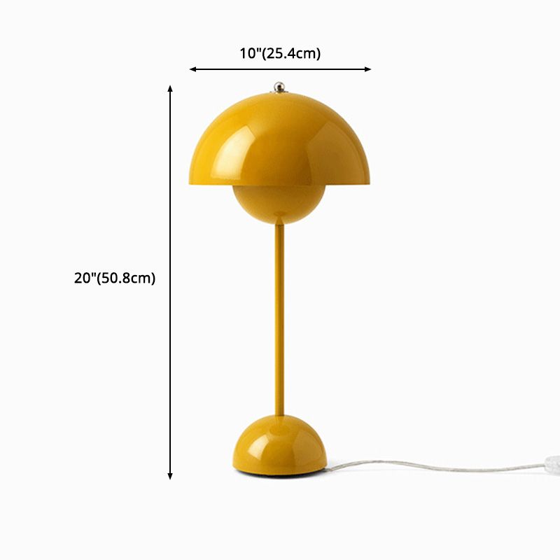 Paddestoelvormige creatieve metalen tafellamp 9,8 "Diameter Noordse macaroon-stijl bureau Licht voor slaapkamer