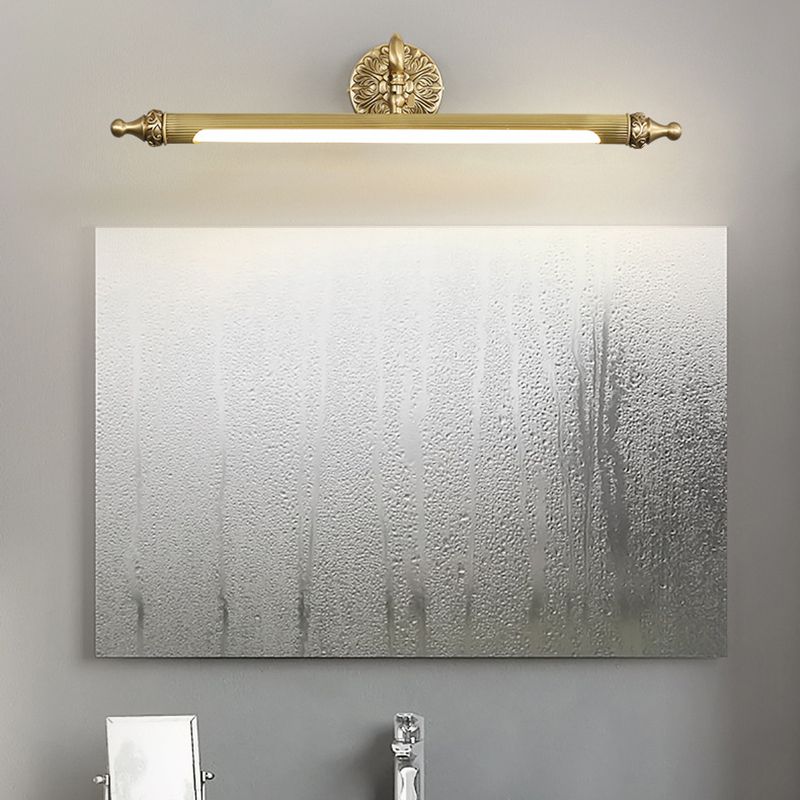 A forma di forma lineare in metallo sconce moderno in stile a 1 luci a parete a parete montata in ottone