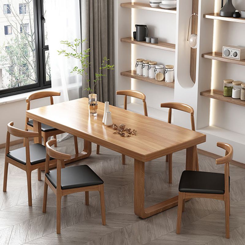 Industrial Rectangle Wood Dining Table 1/2/7 Pieces Dining Set for Kitchen