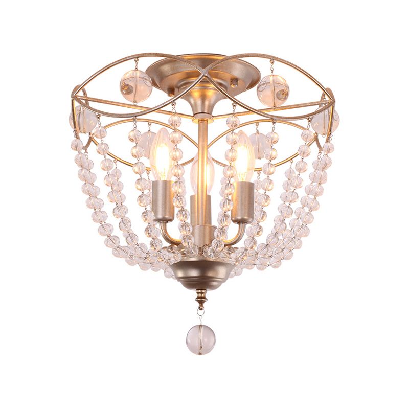 Cesto rustico semifulco semifulgola lampada a 3 luci a 3 litri supporti in oro per camera da letto