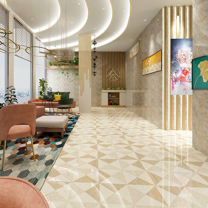 Rectangle Floor Tile Straight Edge Singular Polished Floor Tile for Living Room