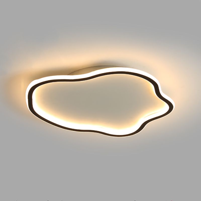 Lámpara de techo LED de aluminio, accesorios de iluminación de montaje empotrado sencillos para sala de estar