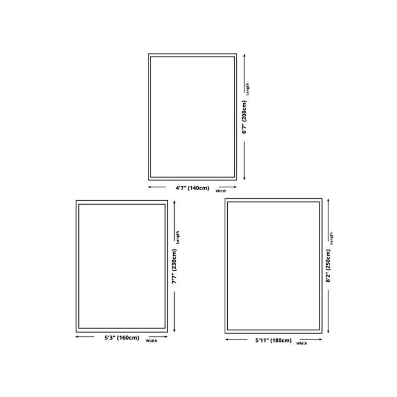 Fancy Modern Rug Color-Blocked Polyester Area Rug Non-Slip Backing Rug for Living Room