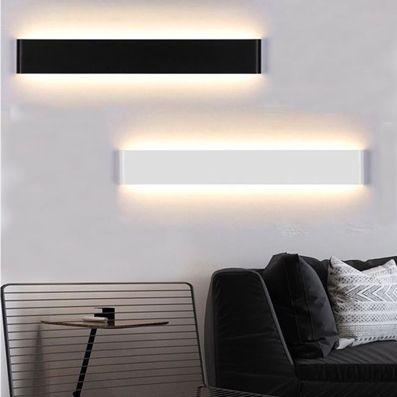 1 Light Metal Wall Sconce Modern Style Linear Shade Wall Mounted Lighting