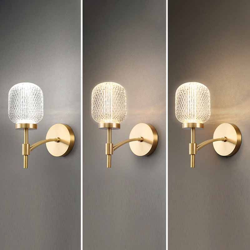 1 Lights Crystal Sconce Light Postmodern Wall Lighting Fixtures for Bedroom Living Room