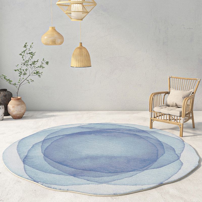 Stylish Tie-Dye Pattern Rug Polyester Area Carpet Non-Slip Backing Area Rug for Home Decor