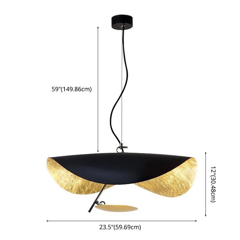 Metal Hat-Shape Chandelier Pendant Light Modern LED Chandelier Lamp for Dinning Room