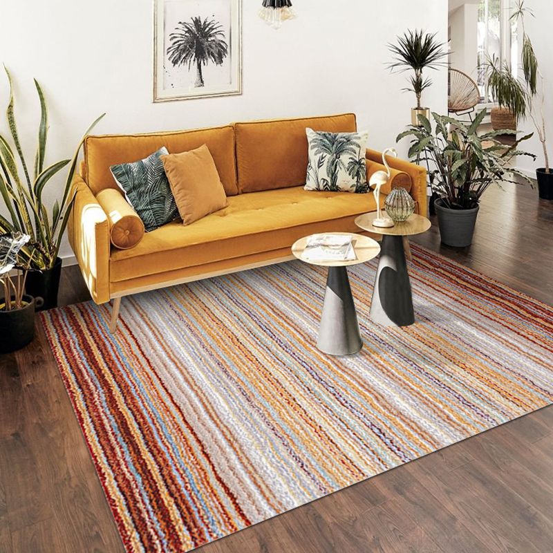 Bohemian Tribal Printed Rug Polyester Area Carpet Non-Slip Backing Indoor Rug for Living Room