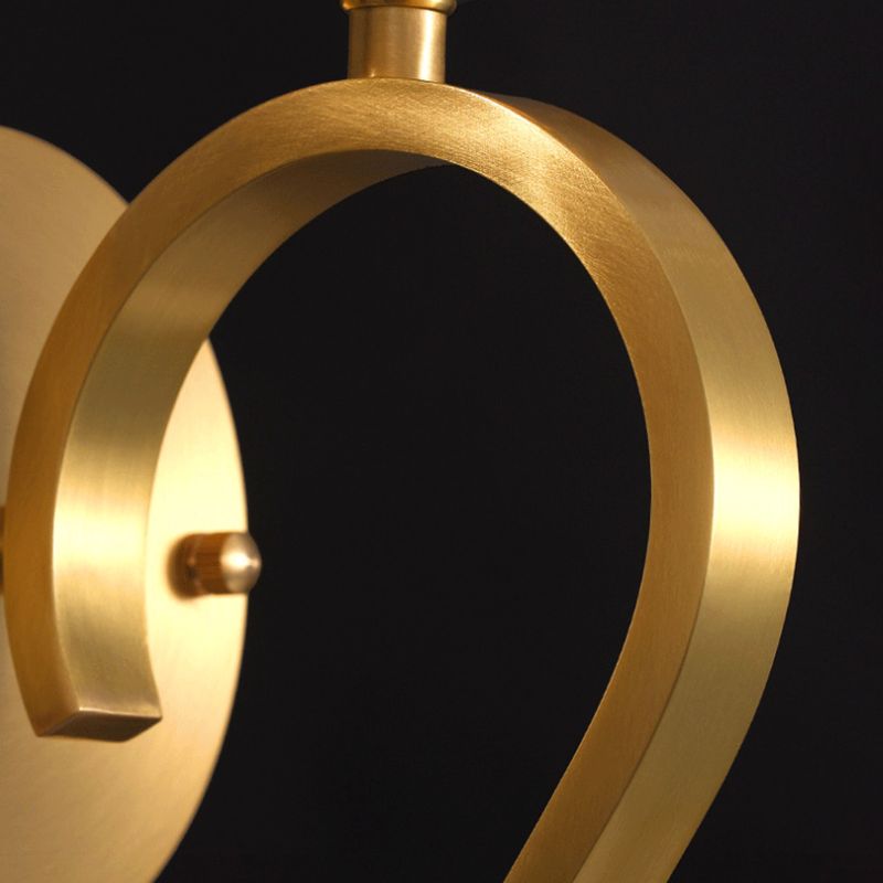 Unique Shape Wall Mount Light Fixture Modern Wall Mounted Lighting in Gold Fixture
