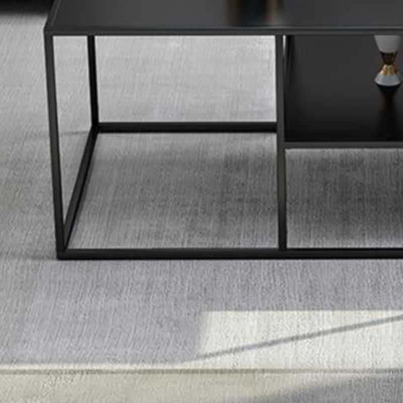 19.68" Tall Rectangle Top Coffee Table Metal Frame Base Cocktail Table