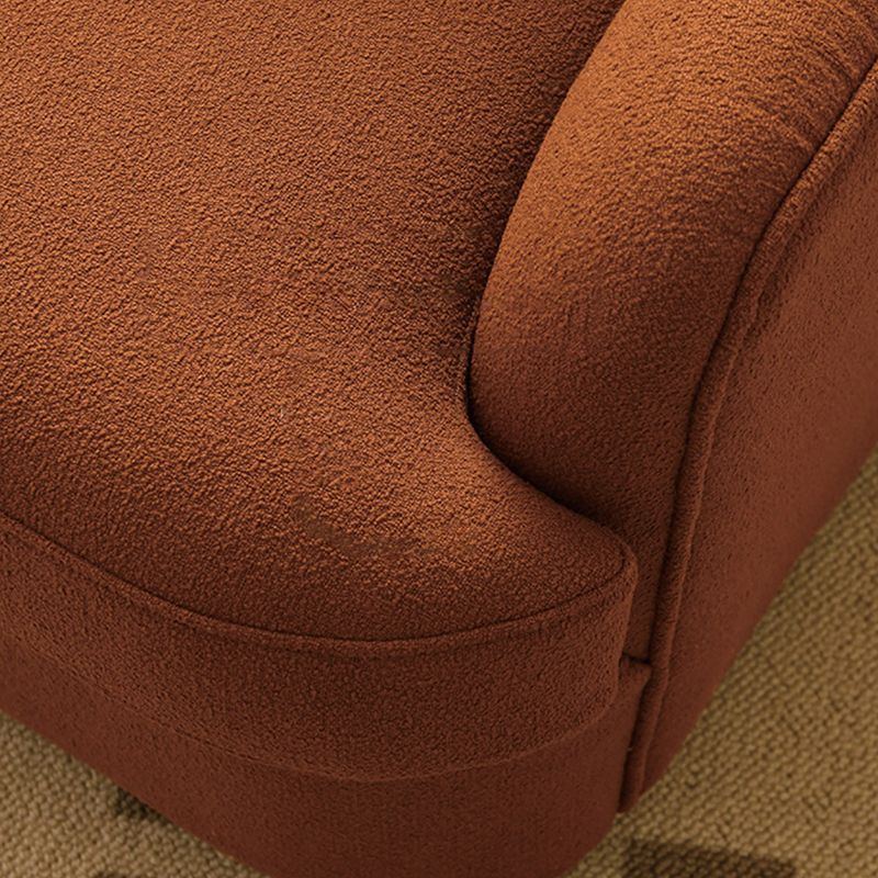 Mid-Century Modern Wingback Chair in Faux Leather/Wool with Tight Back