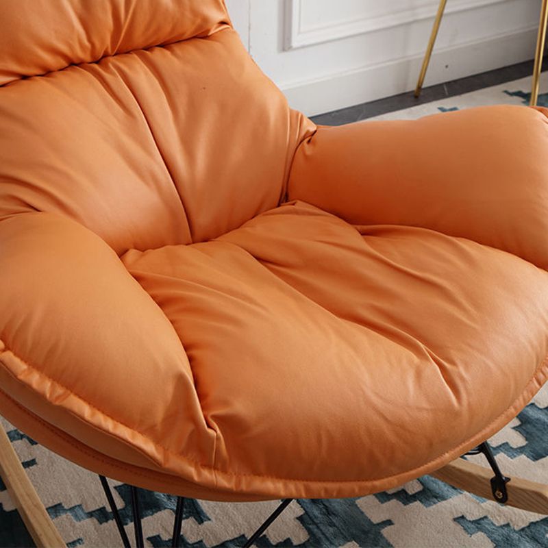 26.77" L x 37.40" W x 34.64" H Armless Lounge Chair with Ottoman for Living Room