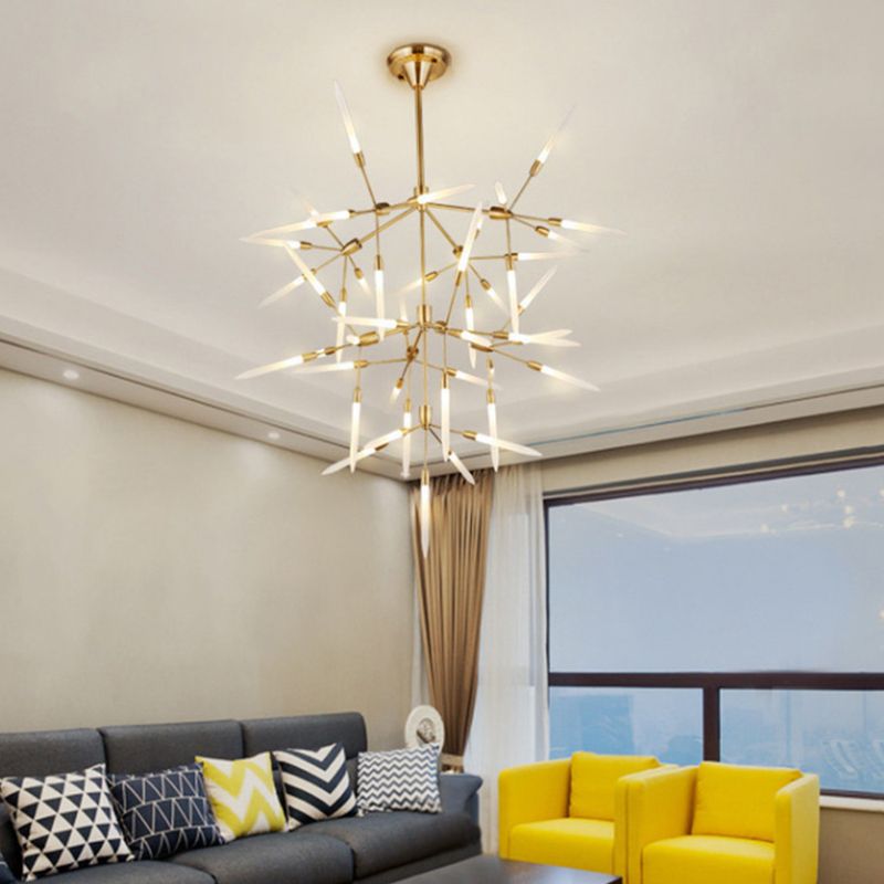 Picchi acrilici lampadario a sospensione Light Postmodern Gold Finitura sospesa