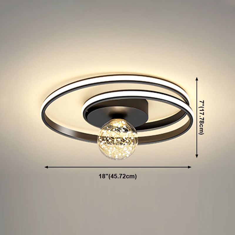 Plafonniers encastrés à LED noirs avec abat-jour en silicone Luminaire encastré moderne