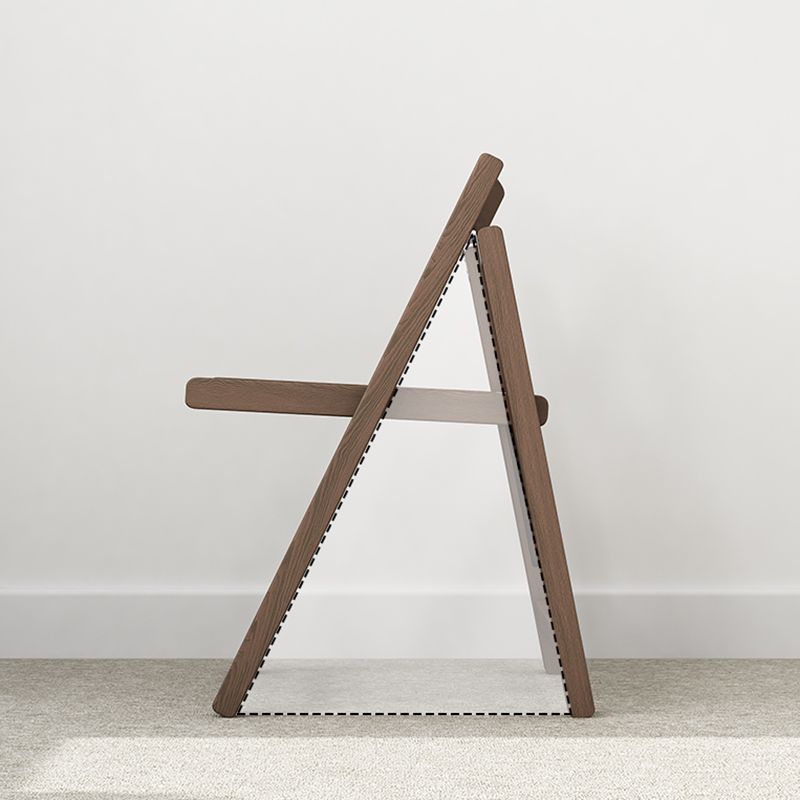 Modern Wood Dining Room Chair Armless Folding Side Chair for Home Use