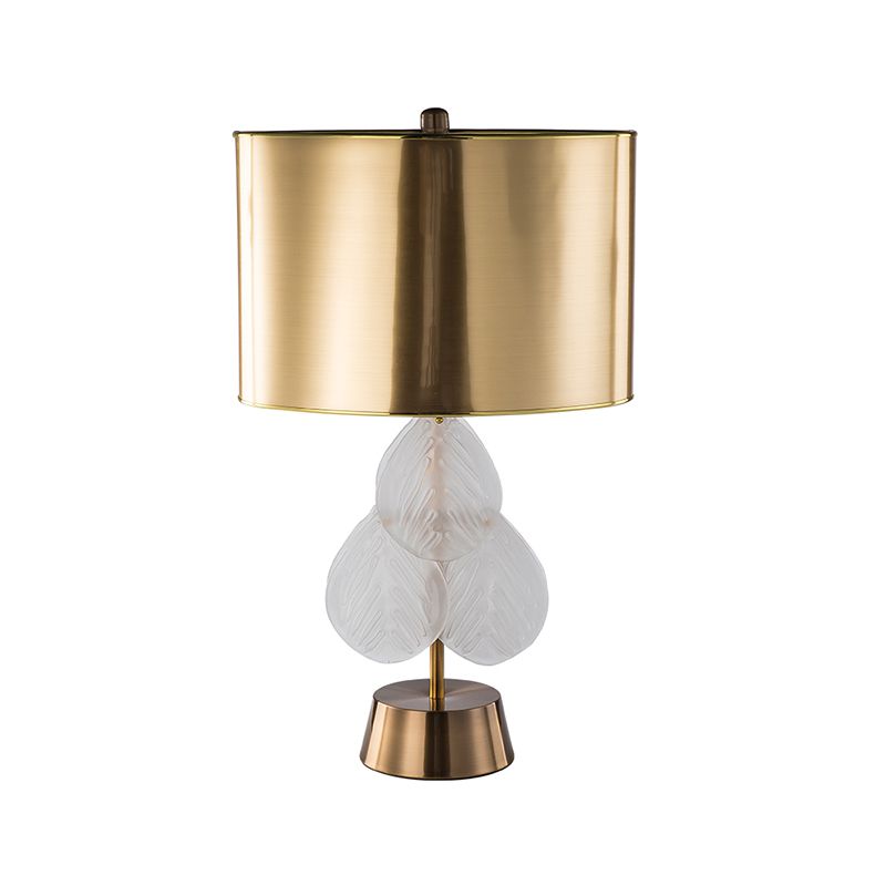 Tambour de batterie en métal lampe de nuit luxe 1 Éclairage de table de nuit de l'ampoule en or pour la chambre