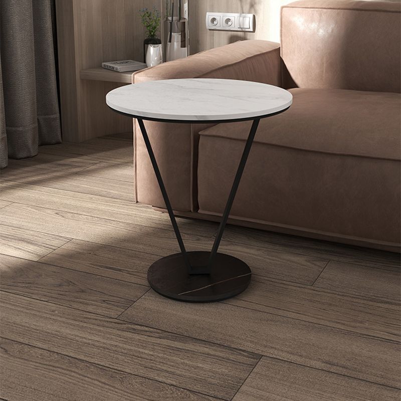 23.6" Tall Cross Legs Side Table Modernistic Metal Side End Snack Table