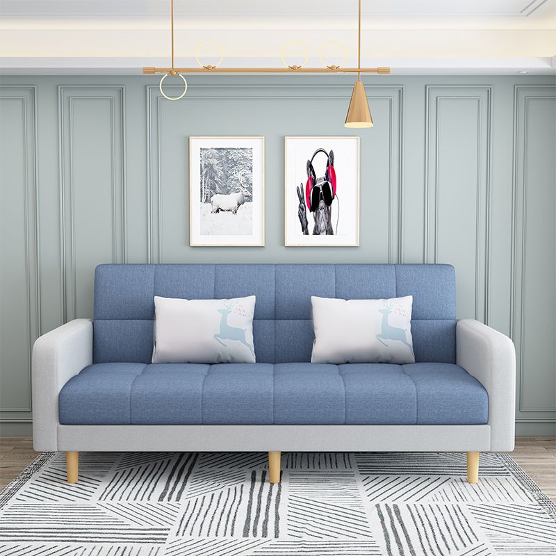 Soft moderne en lin convertible 27 "W Sofa Squa Square Bras avec rangement