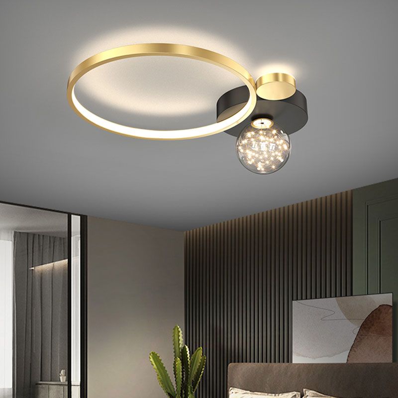 Ronde schaduw multi-lights inbouw moderne inbouw plafondverlichtingsarmatuur in goud
