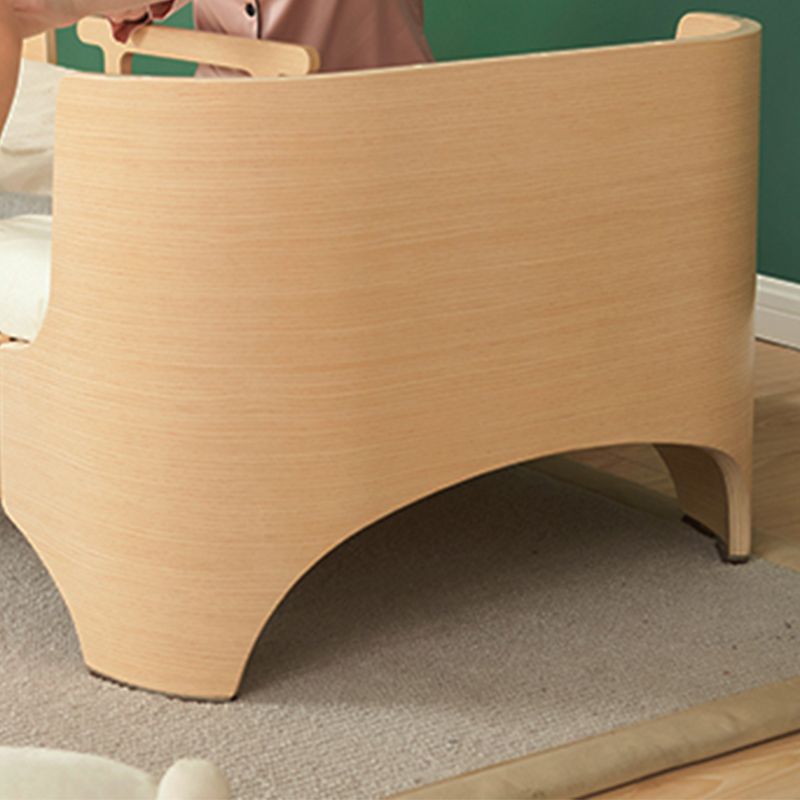 Solid Wood Adjustable Height Crib Home 5-In-1 Convertible Crib