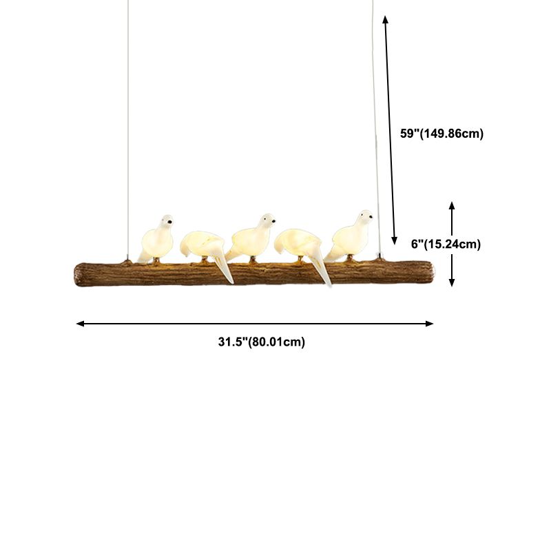 Modern Hanging Island Light Creative Glass Hanging Lighting Fixture for Dining Room