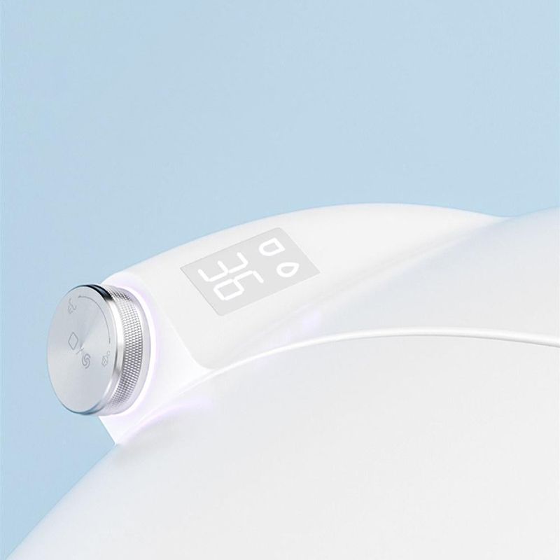 White Bidet Temperature Control Floor Mount Bidet,19.30" High