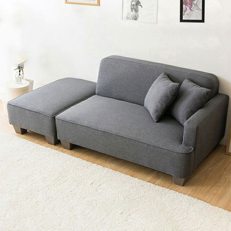 Square Arm Sectionals Contemporary 43.3" L Loveseat with Footrest