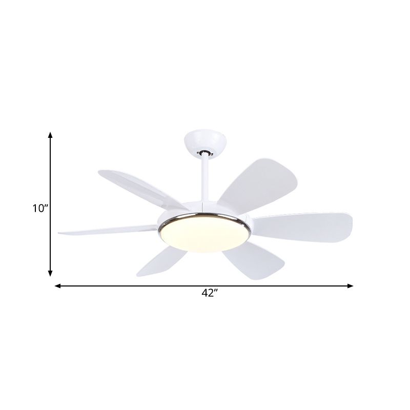 Acrílico Círculo colgante Pense Light Modernismo dormitorio 6 lámpara de semi descarga LED en blanco, 42 "de ancho