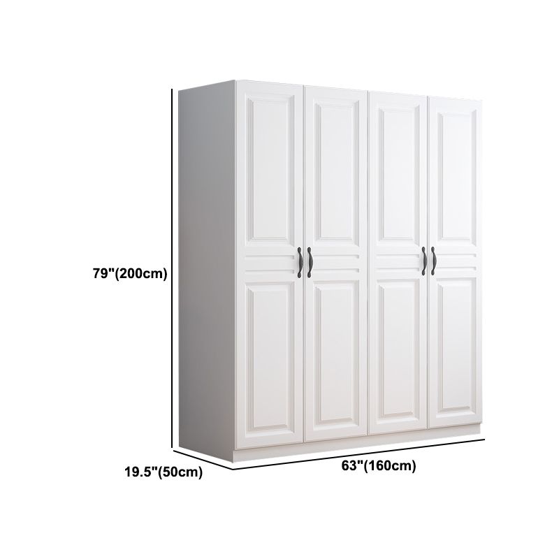White Colour Wardrobe French Country Wooden Wardrobe Closet for Bedroom